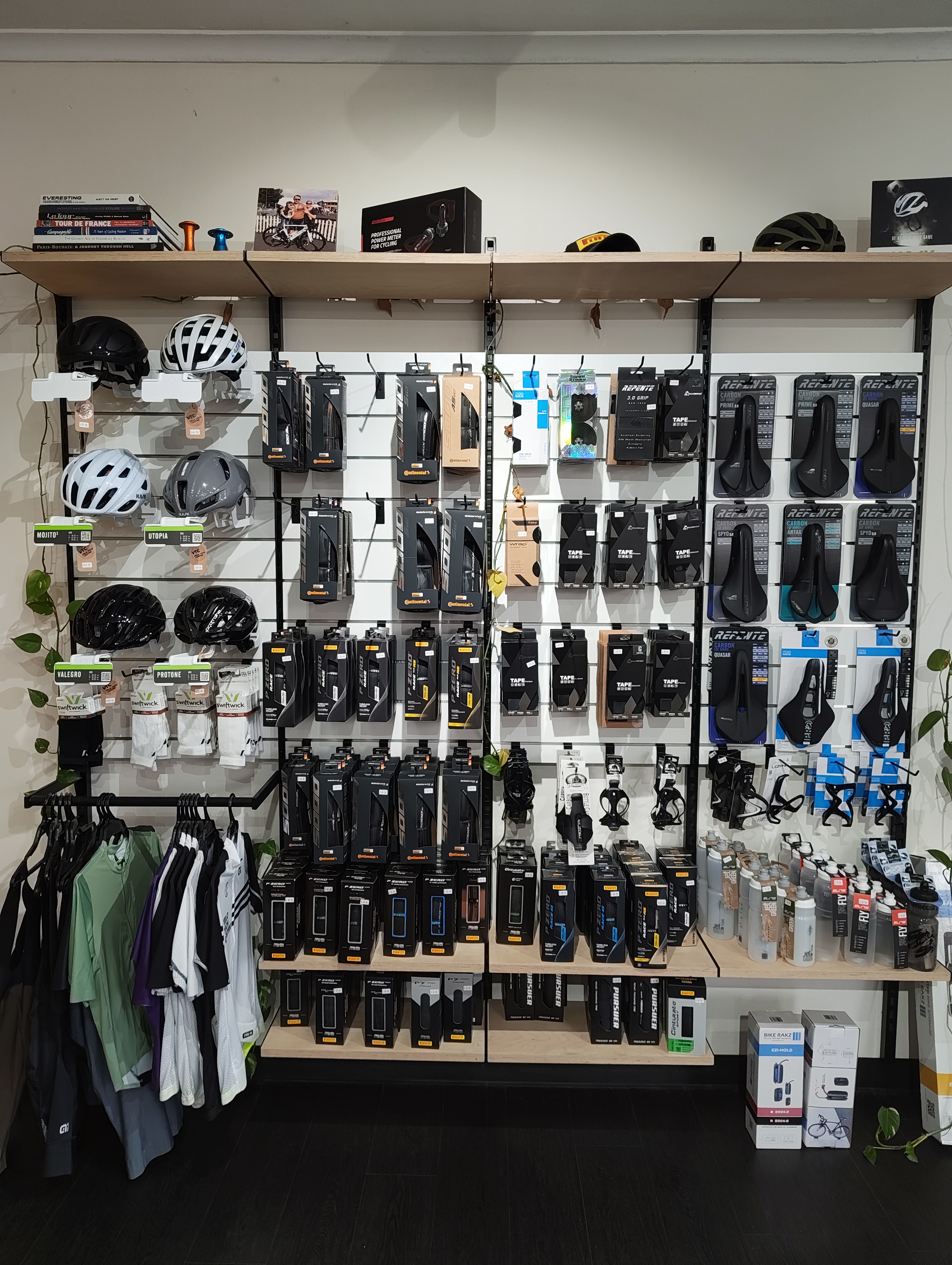 Cycling Accessories and Compounds Display